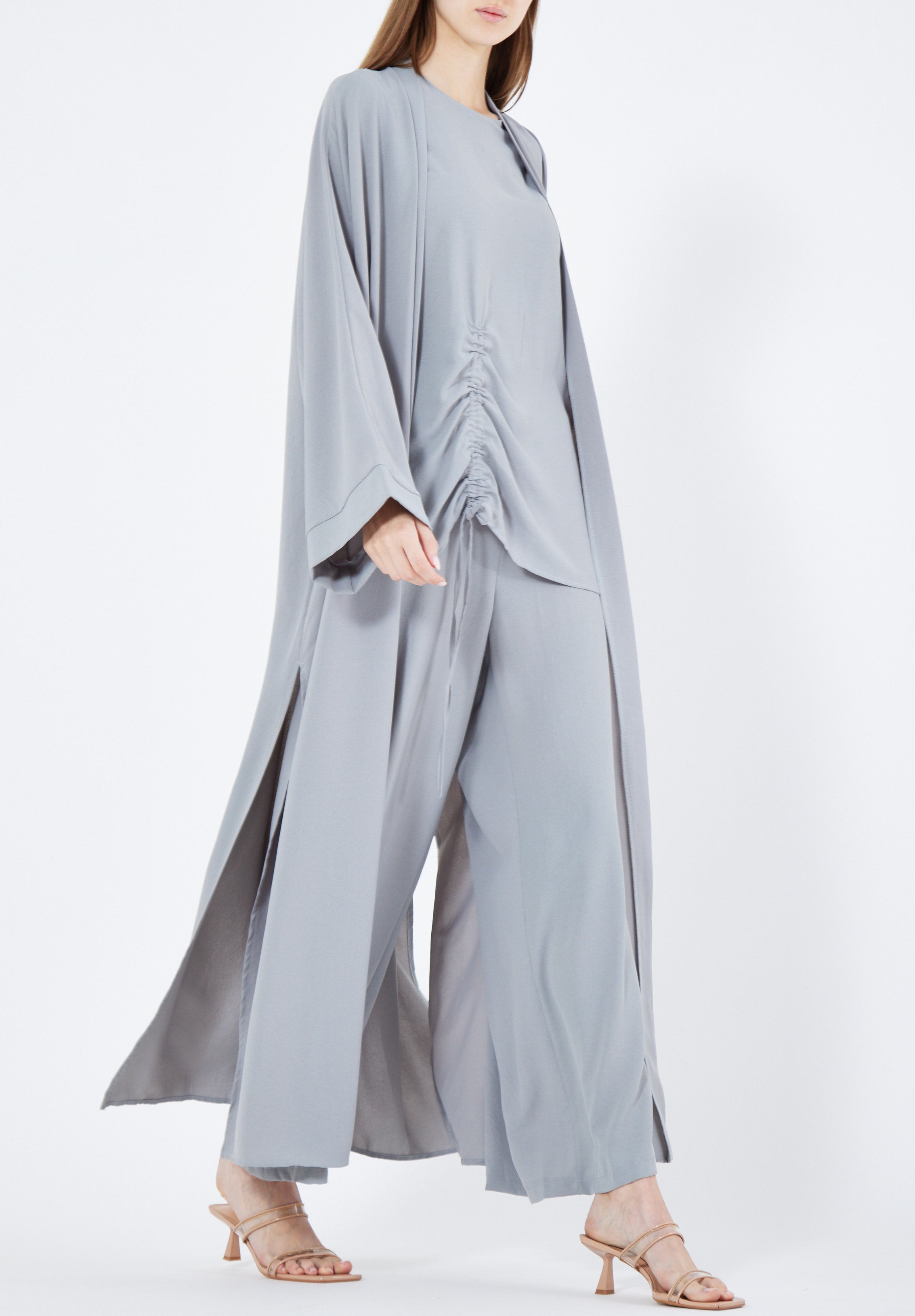 Stylish Loose fitted Jalabiya With Flared Pant