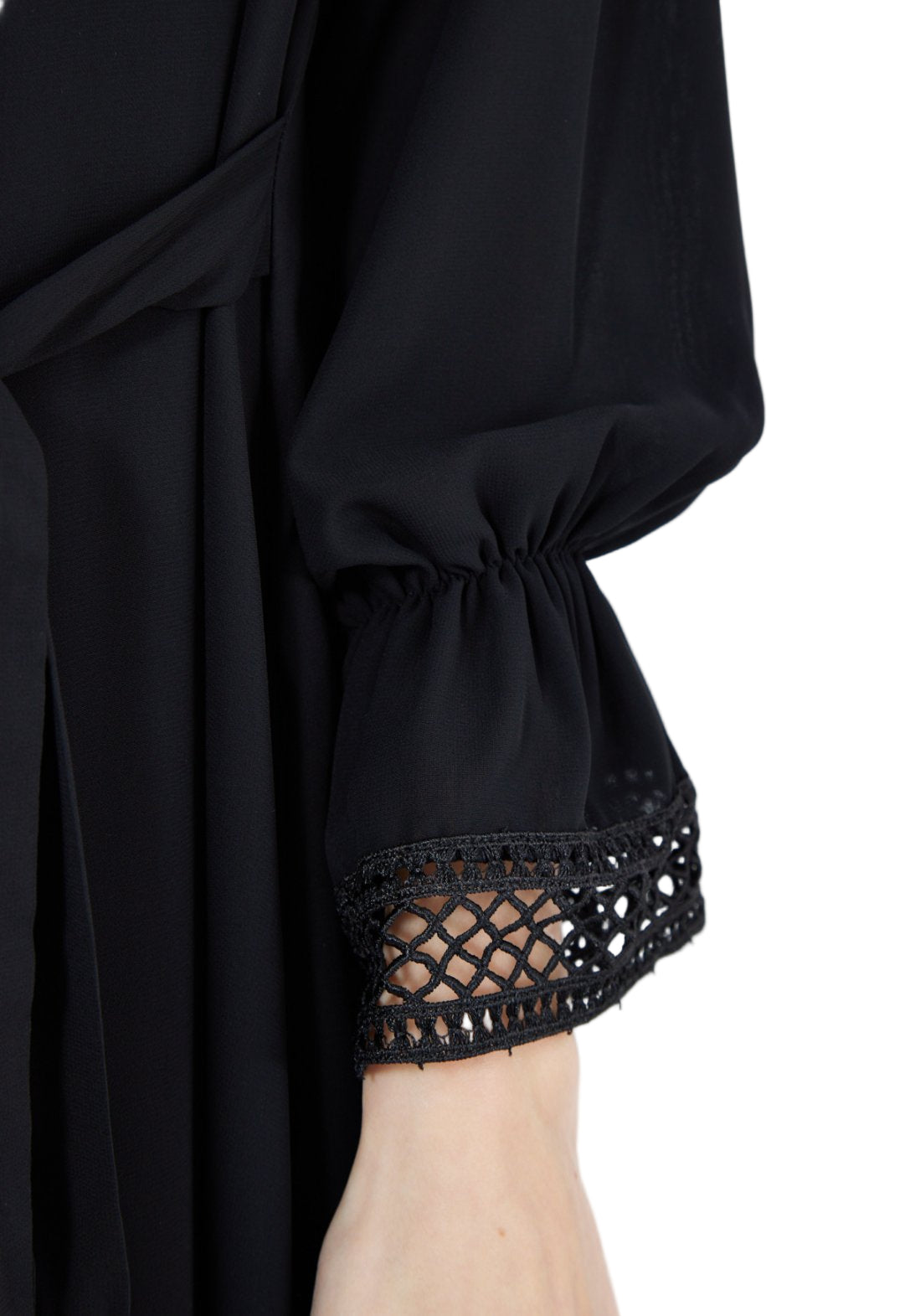 Simple And Elegant Chiffon Wrap Over Jalabiya With Round Neckline