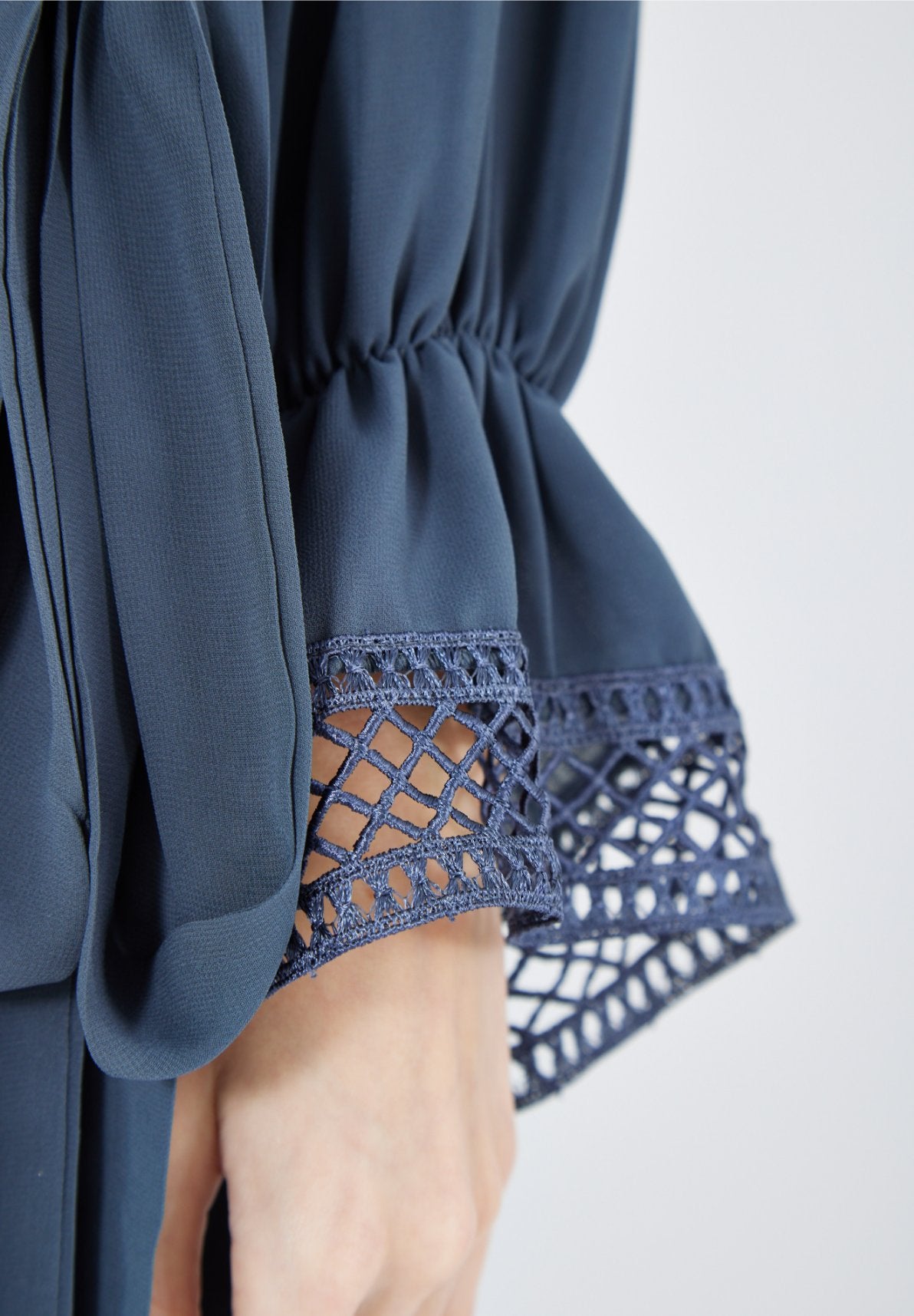 Simple And Elegant Chiffon Wrap Over Jalabiya With Round Neckline