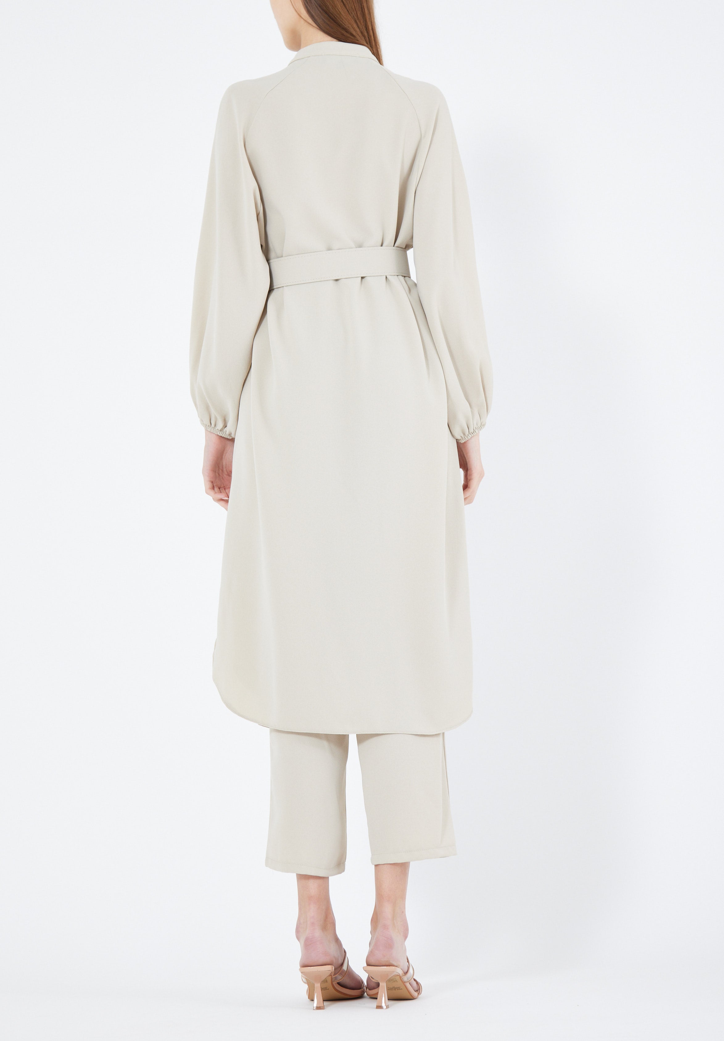 Simple And Elegant Midi Top And Ankle Length Pant With Long Sleeves