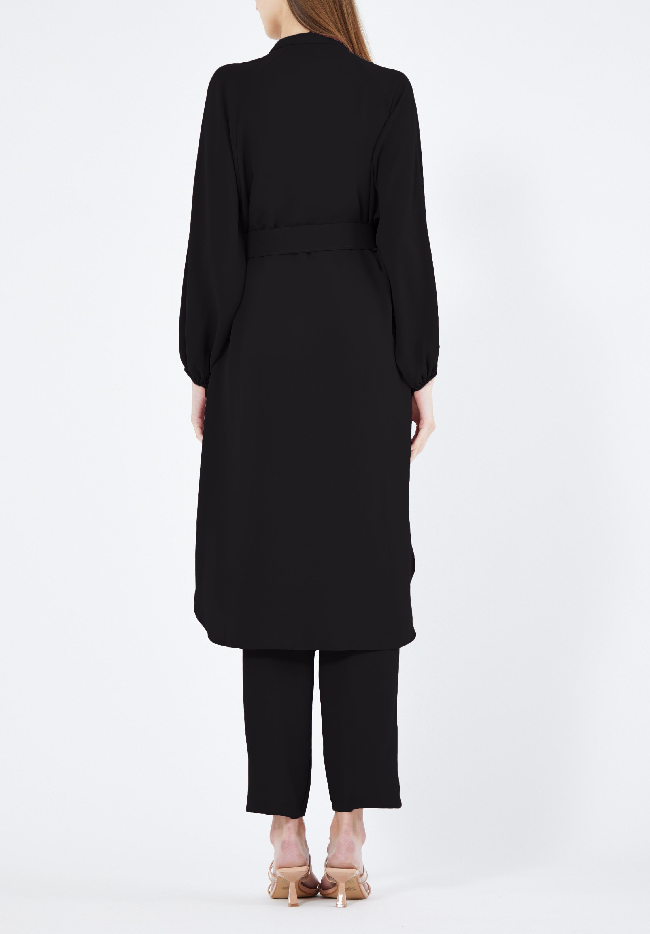 Simple And Elegant Midi Top And Ankle Length Pant With Long Sleeves
