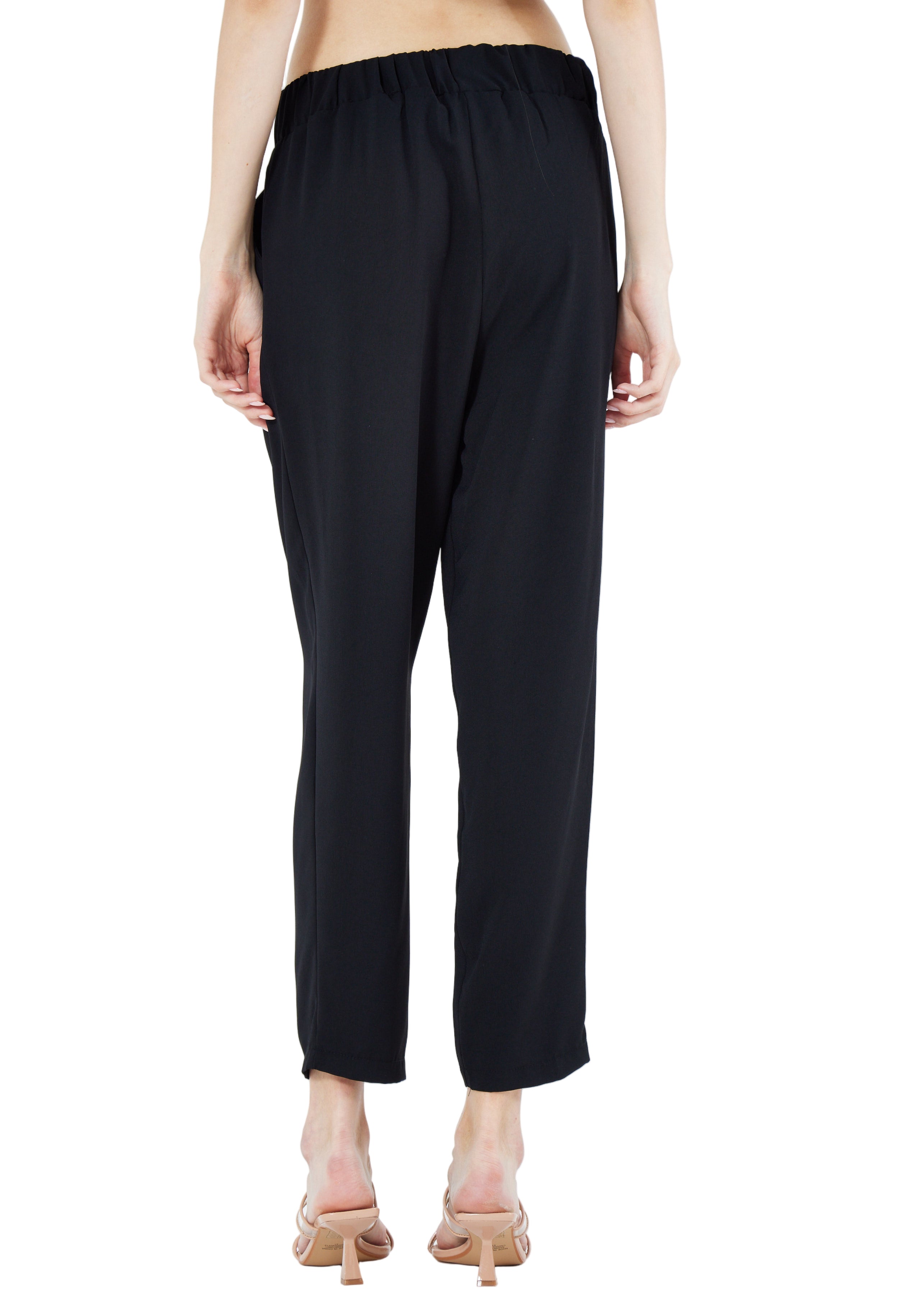 Stylish Elastic Waisted Loose Fit Pant With Pockets