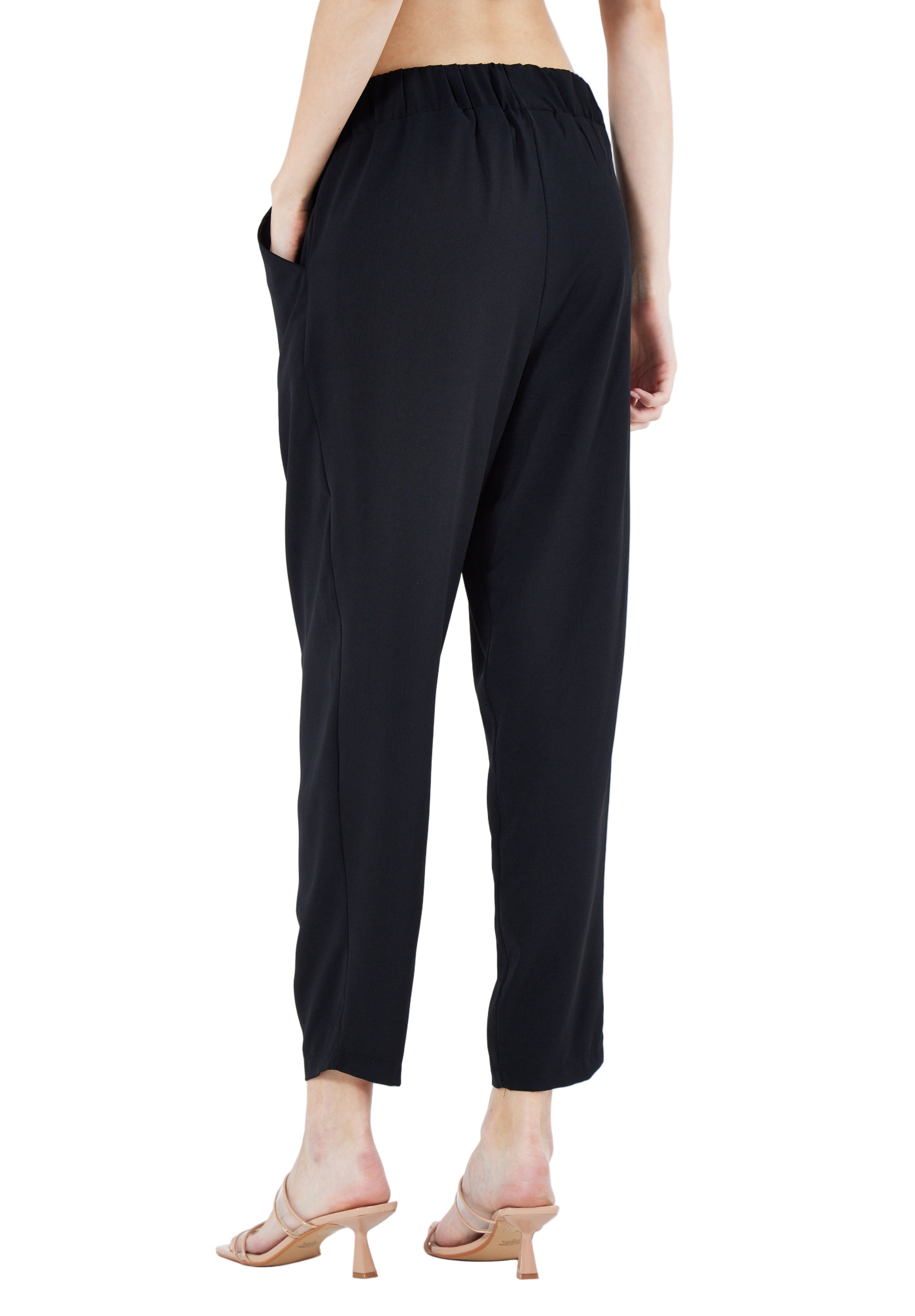 Stylish Elastic Waisted Loose Fit Pant With Pockets