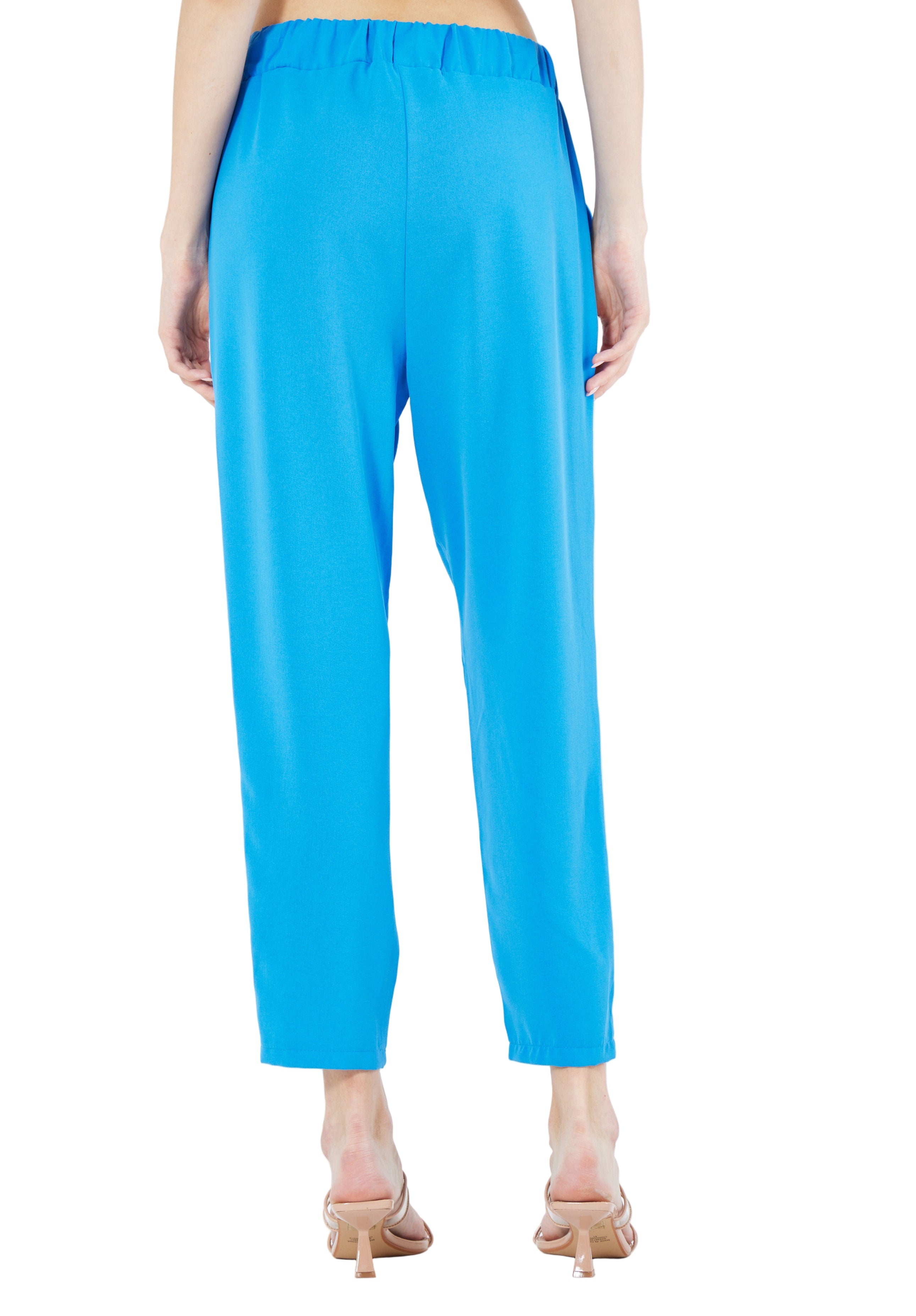 Stylish Elastic Waisted Loose Fit Pant With Pockets