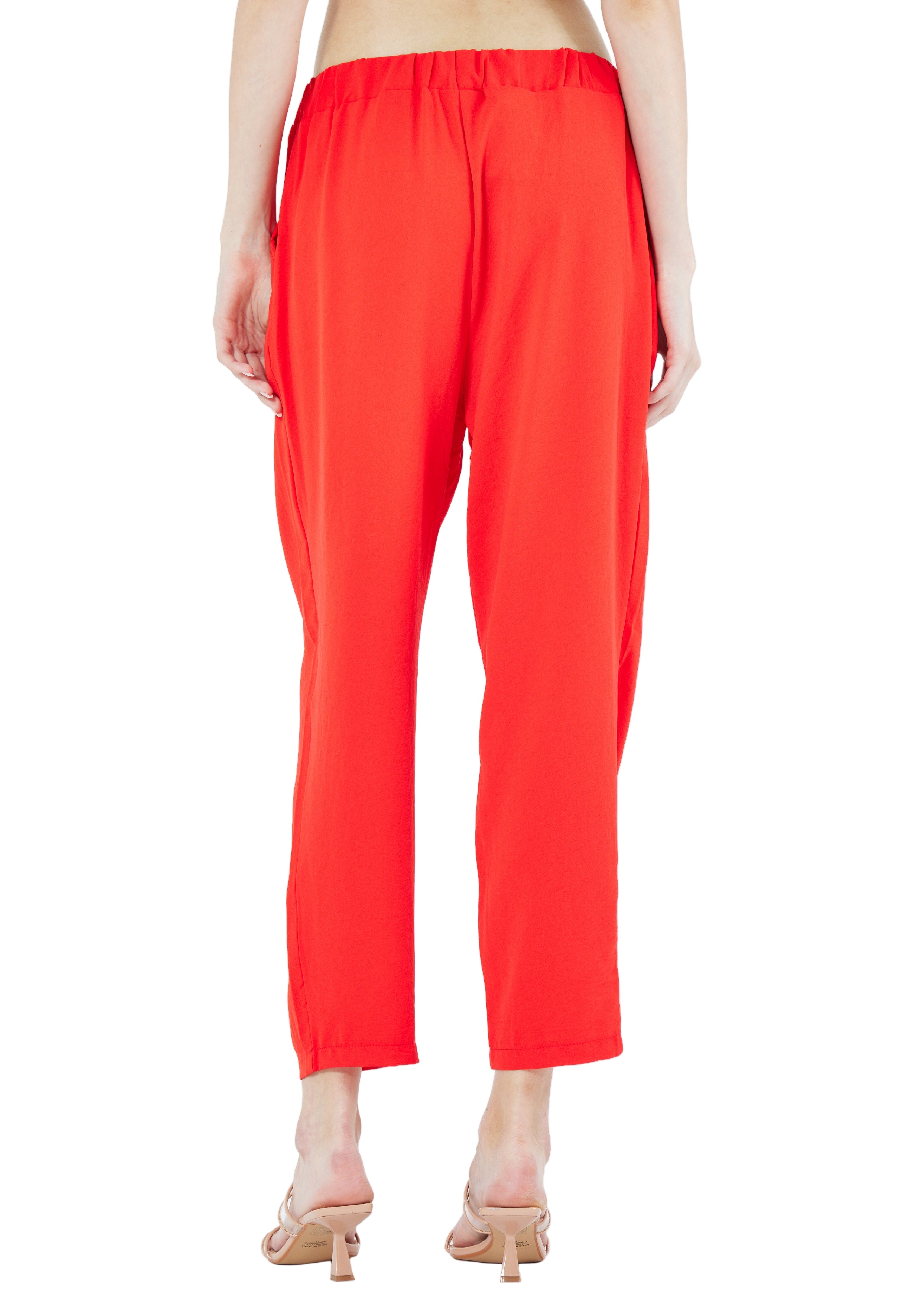Stylish Elastic Waisted Loose Fit Pant With Pockets