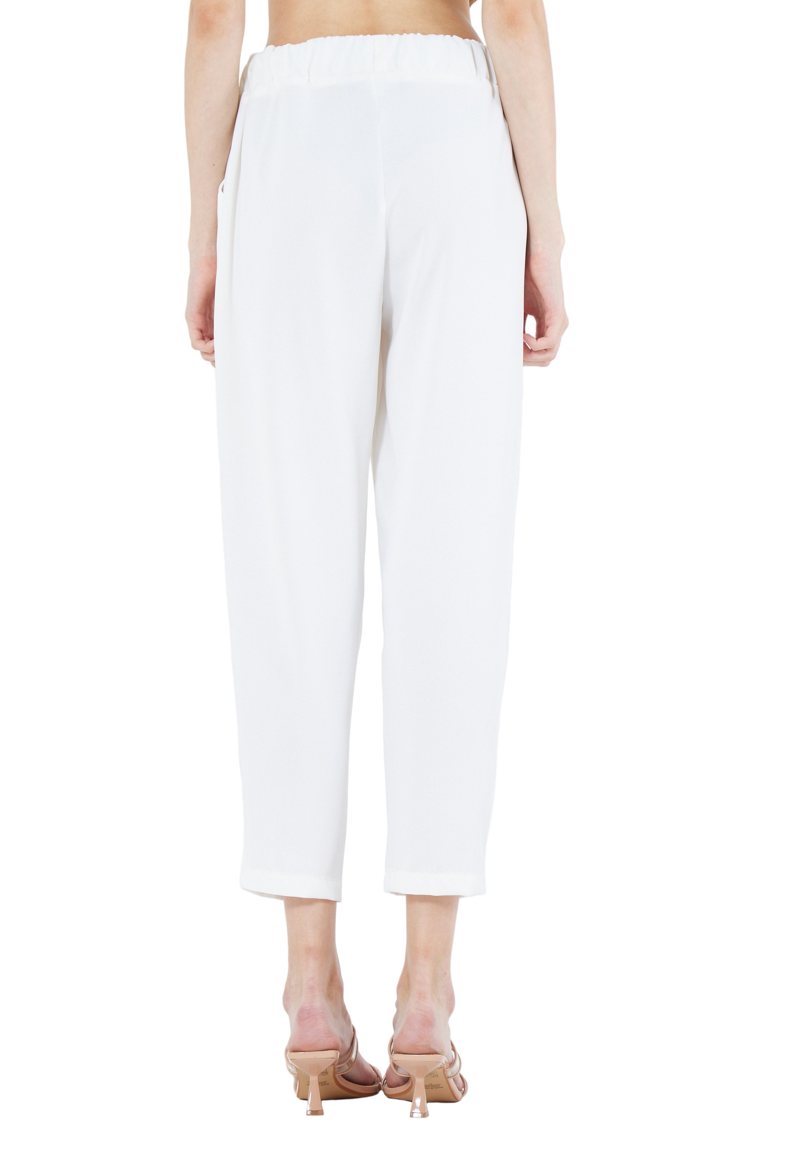 Stylish Elastic Waisted Loose Fit Pant With Pockets