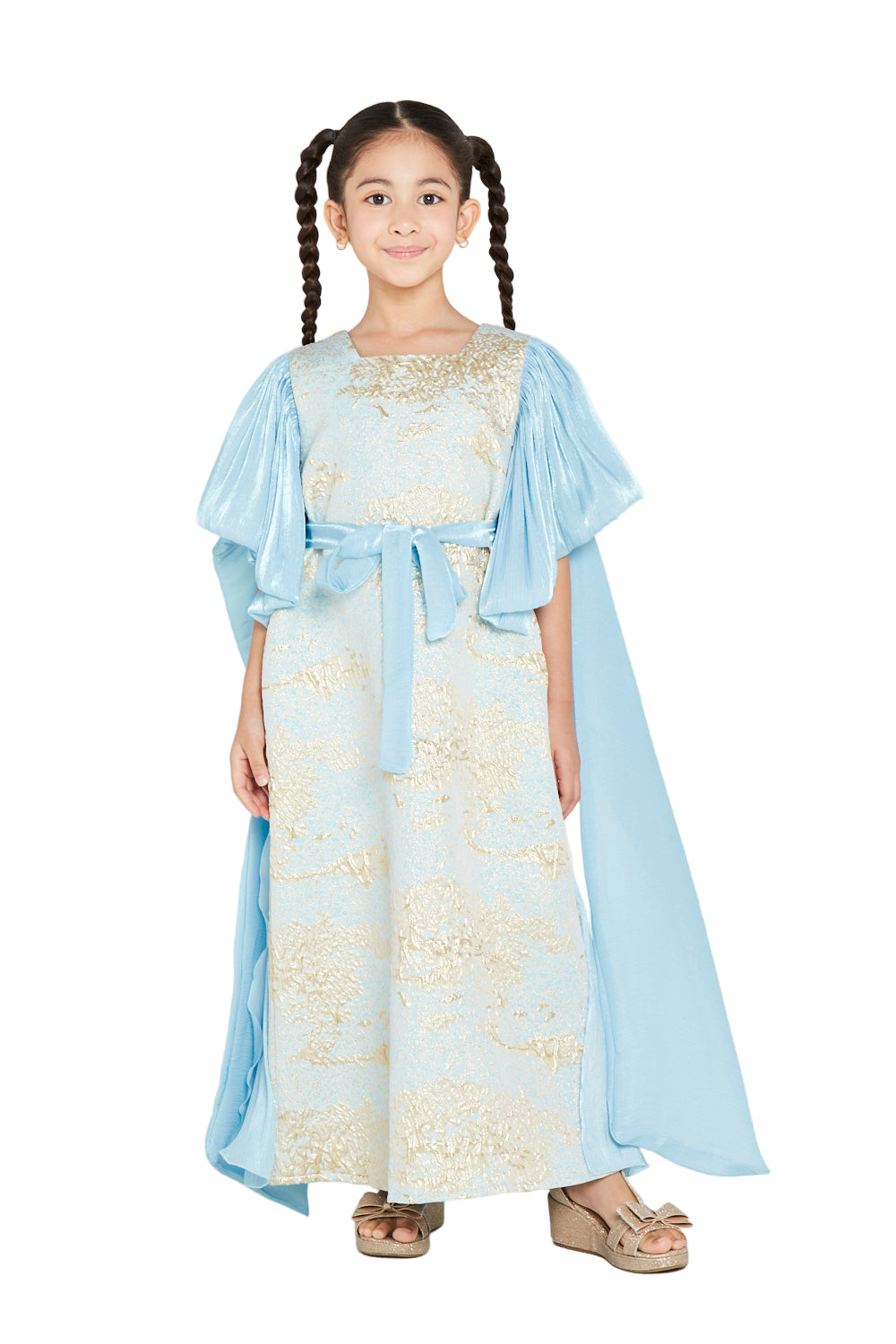 Puff Sleeve Jacquard Dress