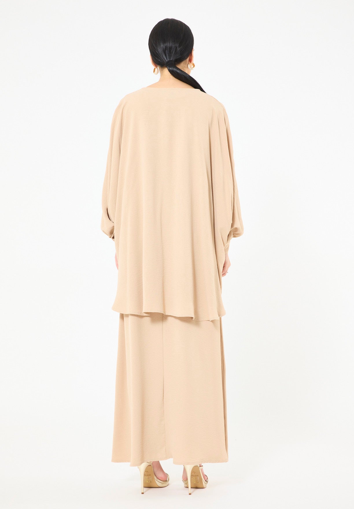 Sleeveless Flowing Dress with Cover-Up Ensemble