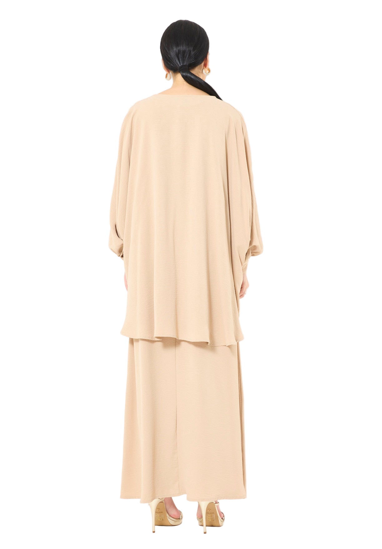 Sleeveless Flowing Dress with Cover-Up Ensemble