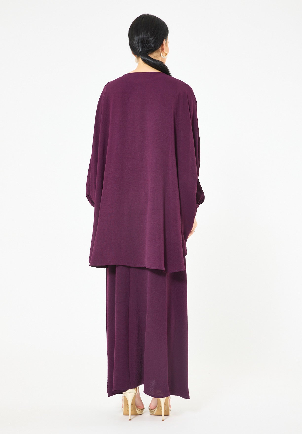 Sleeveless Flowing Dress with Cover-Up Ensemble