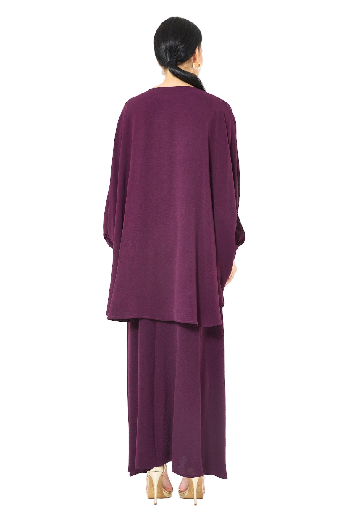 Sleeveless Flowing Dress with Cover-Up Ensemble