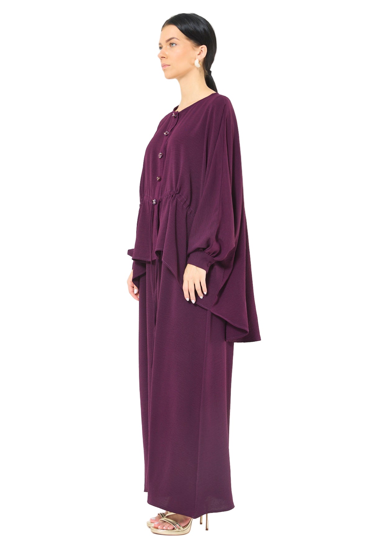 Sleeveless Flowing Dress with Cover-Up Ensemble