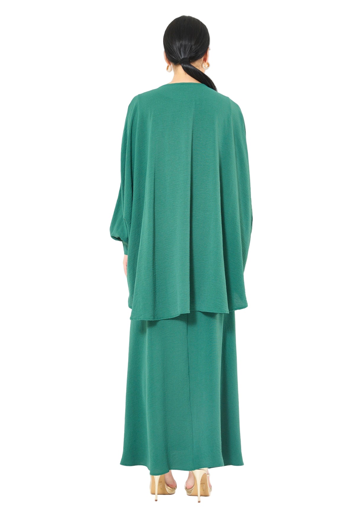 Sleeveless Flowing Dress with Cover-Up Ensemble