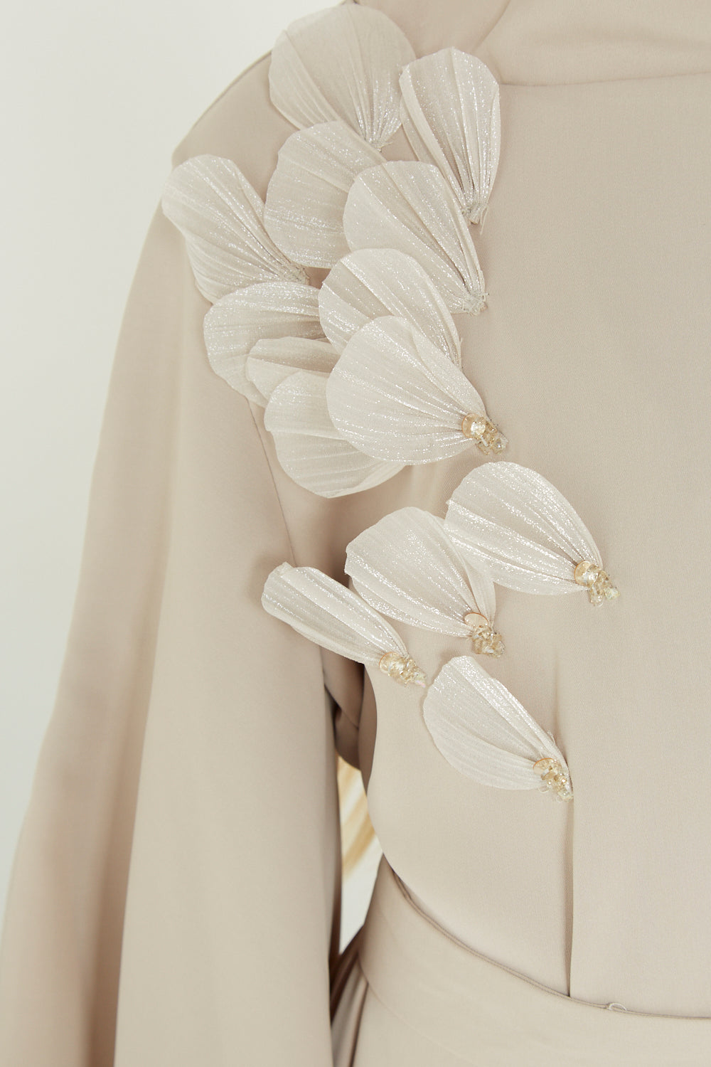 Petal Appliqué Detail Maxi Dress