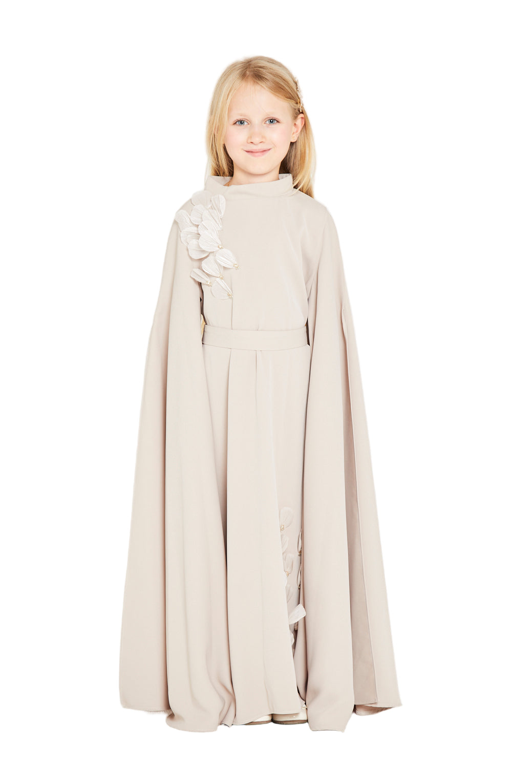 Petal Appliqué Detail Maxi Dress