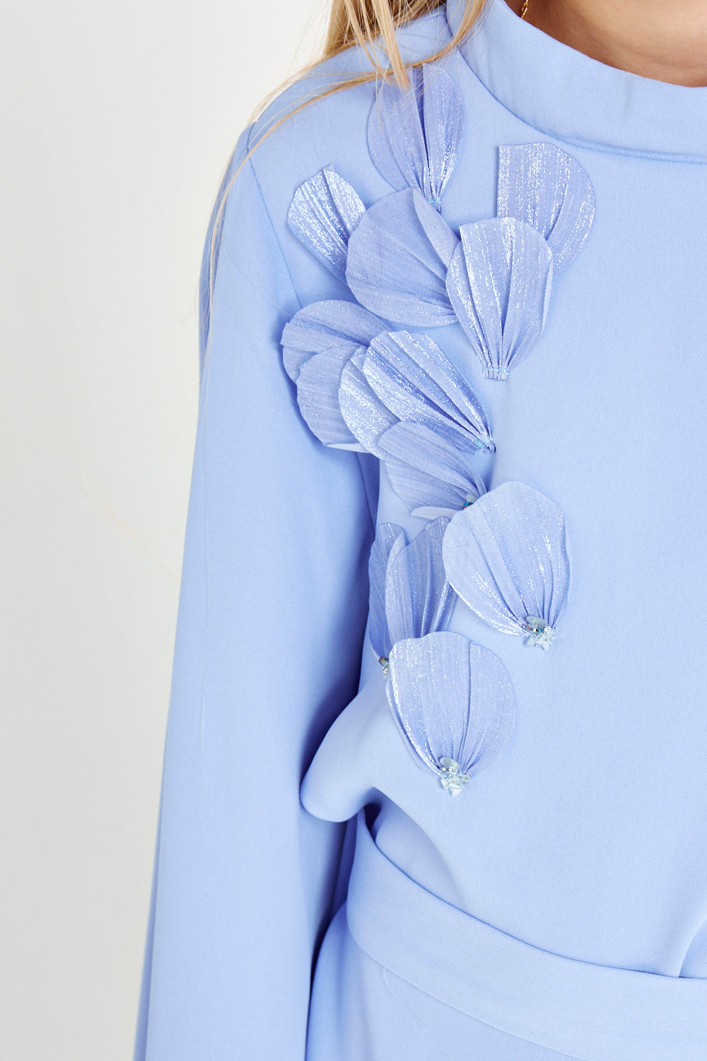 Petal Appliqué Detail Maxi Dress