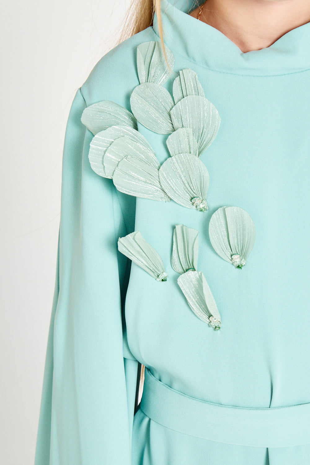 Petal Appliqué Detail Maxi Dress