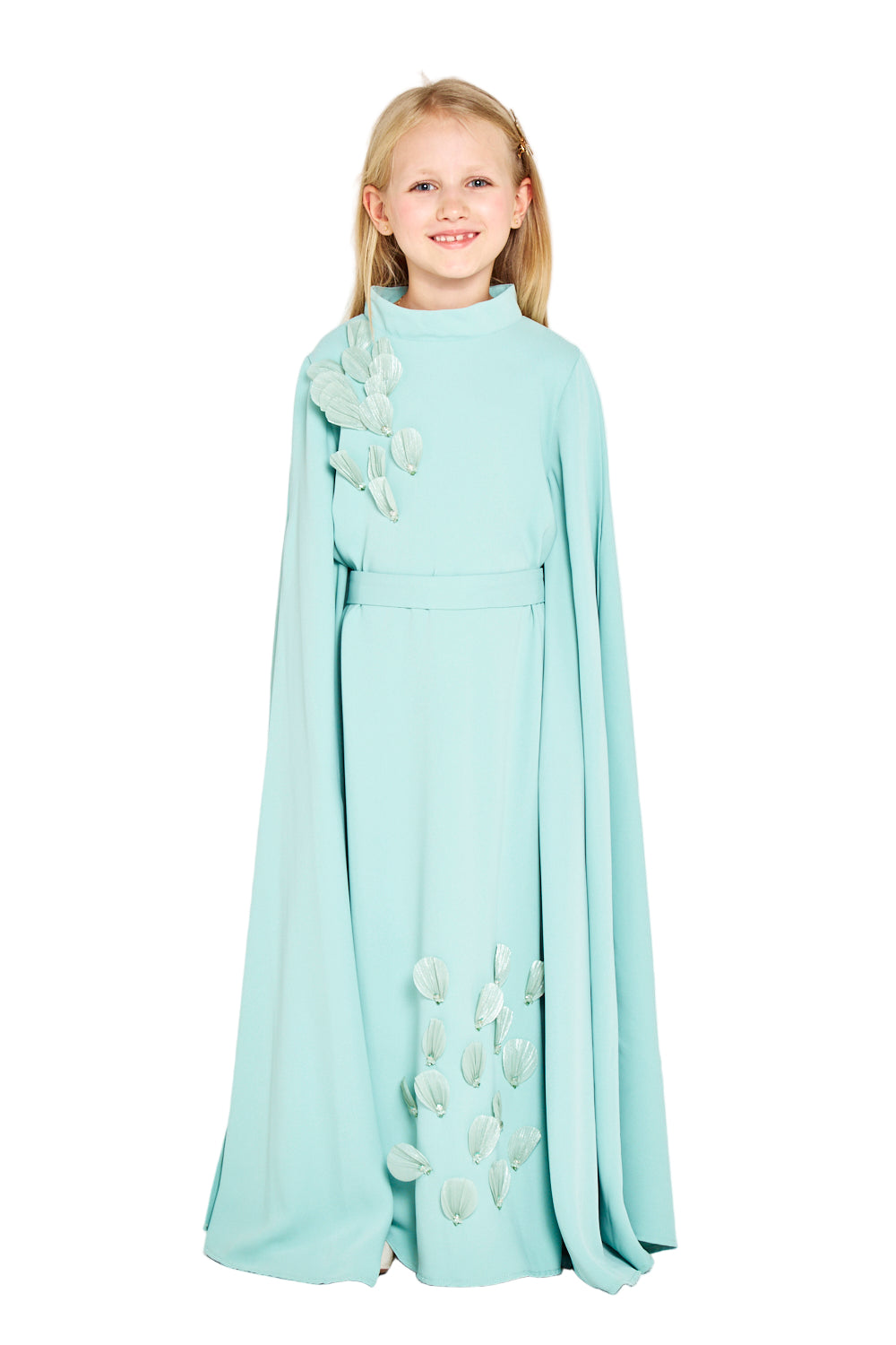 Petal Appliqué Detail Maxi Dress