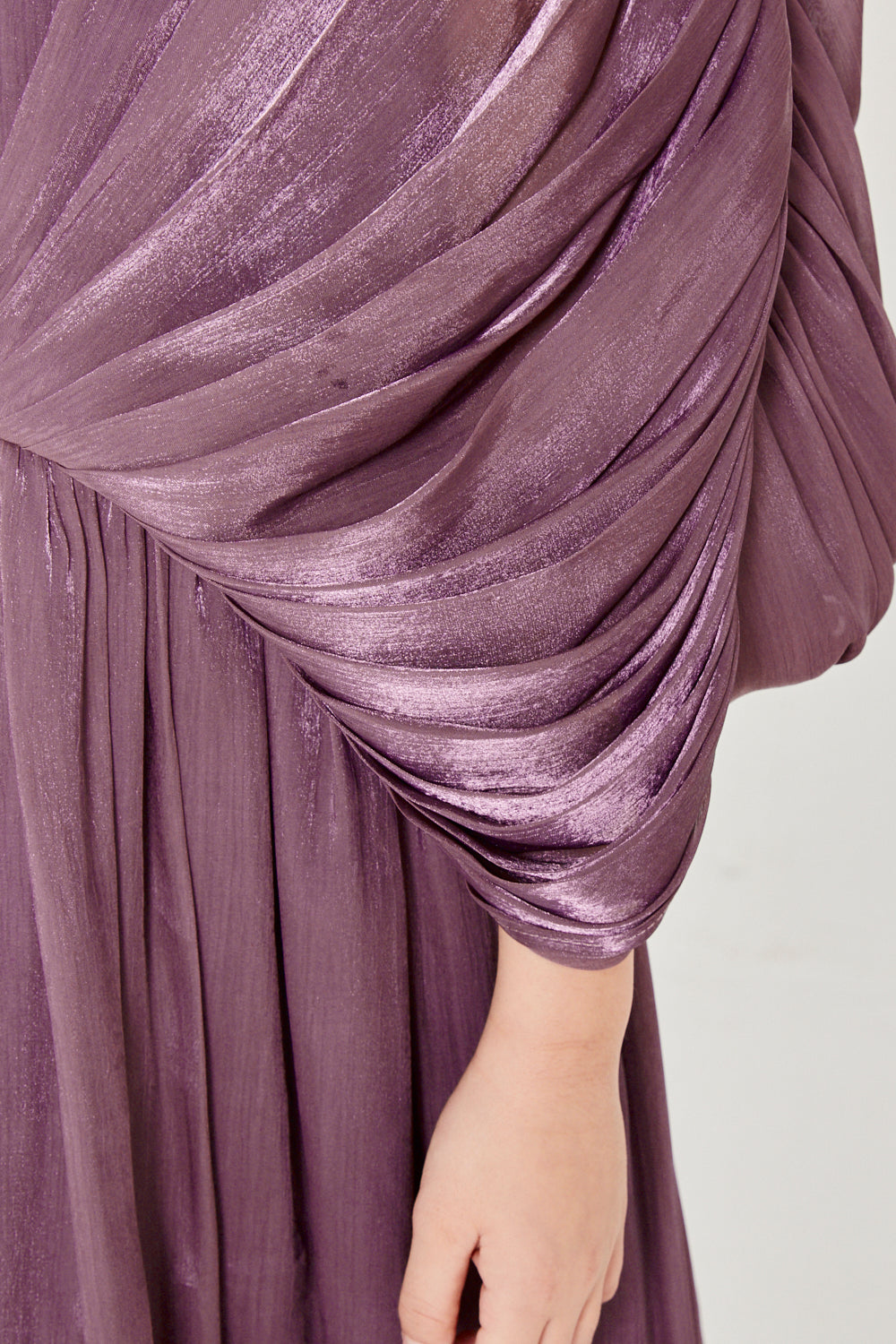 Draped Cape Style Soft Pleated Dress