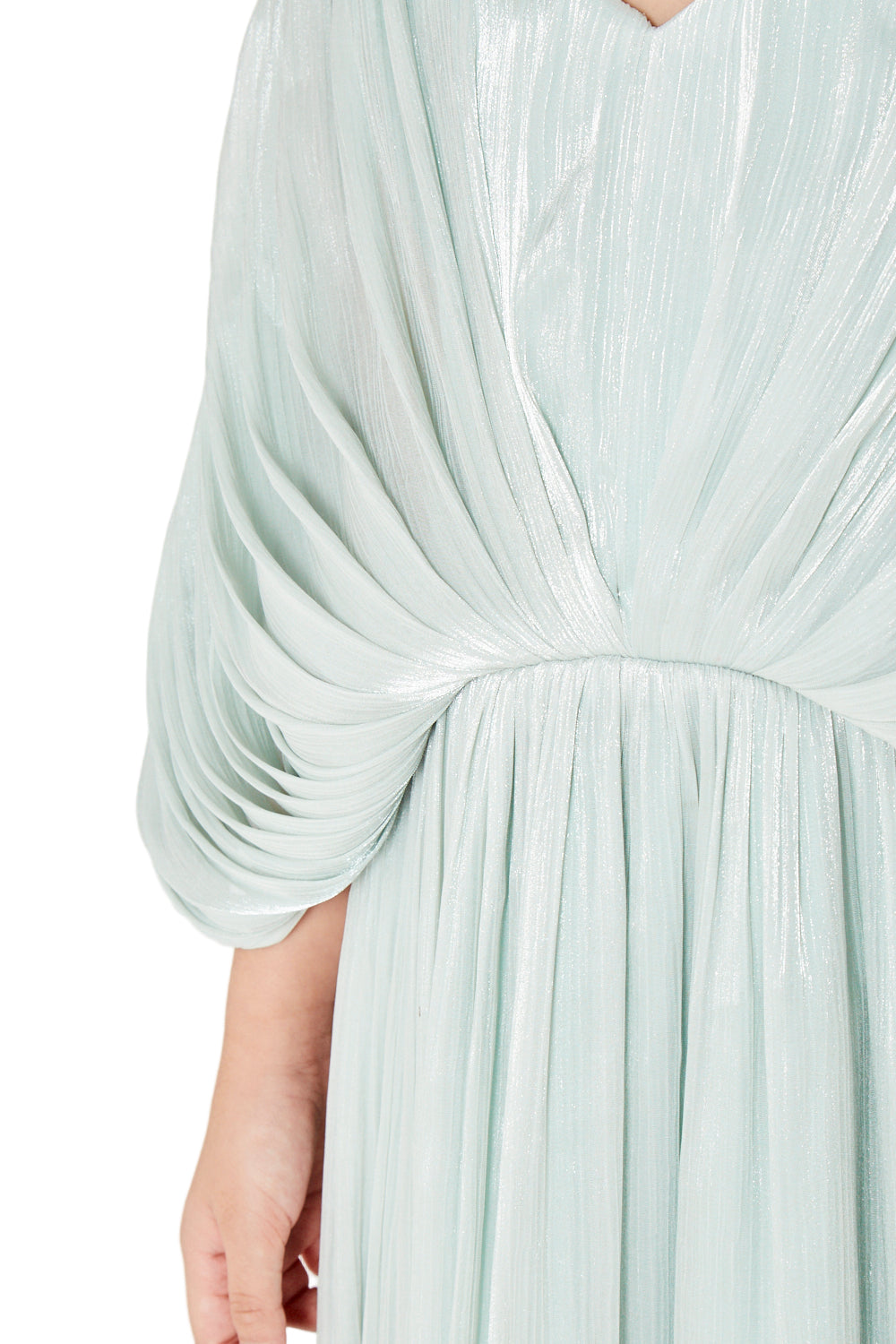 Draped Cape Style Soft Pleated Dress