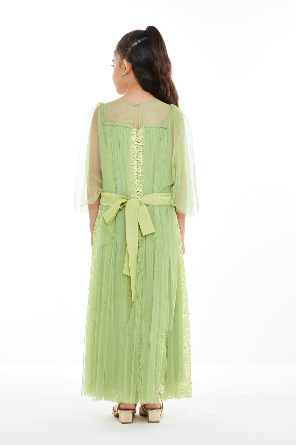Sheer Cape Lace Occasion Gown