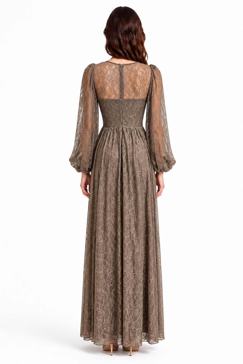 "Elara" Lace Corset Square-Neck Dress