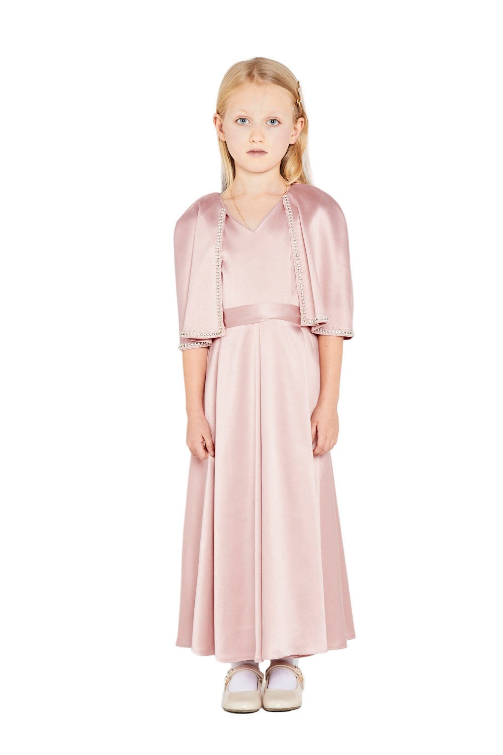 Embellished Cape Border Dress