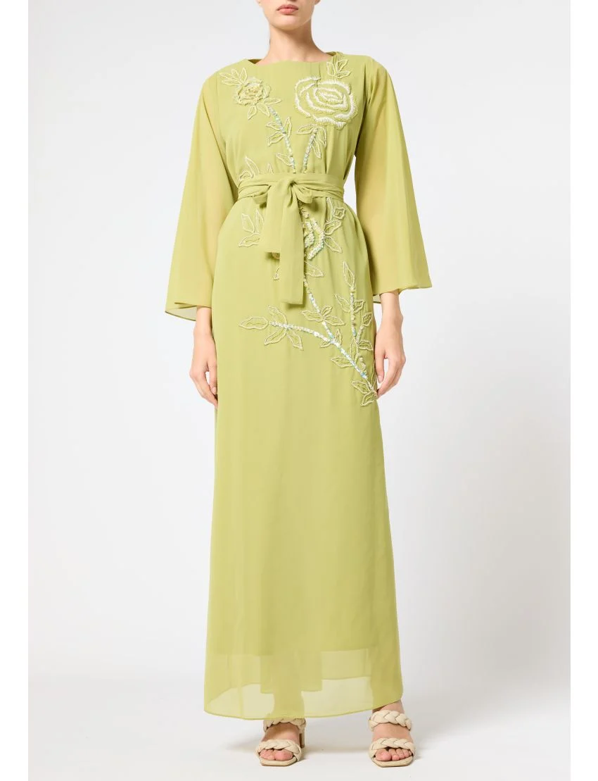 Delicate Blossom Embroidered Dress