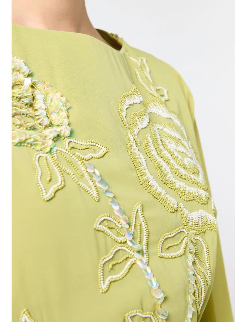 Delicate Blossom Embroidered Dress