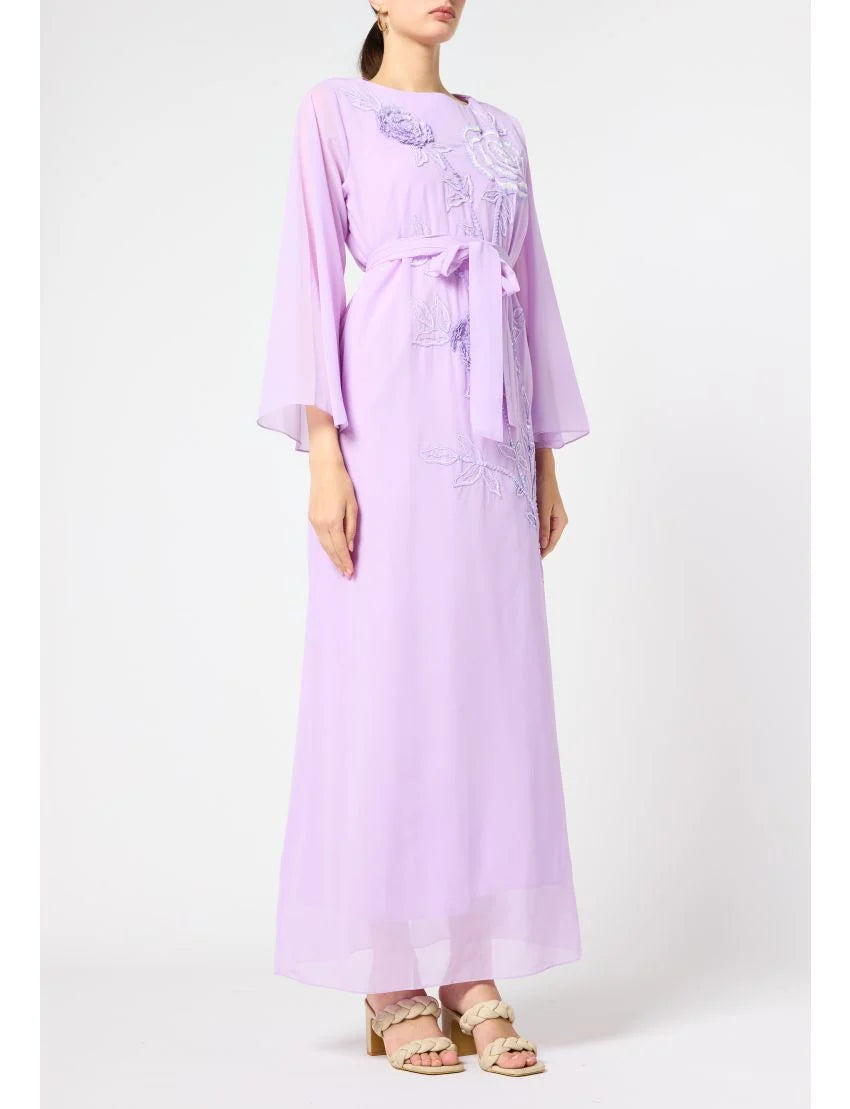 Delicate Blossom Embroidered Dress