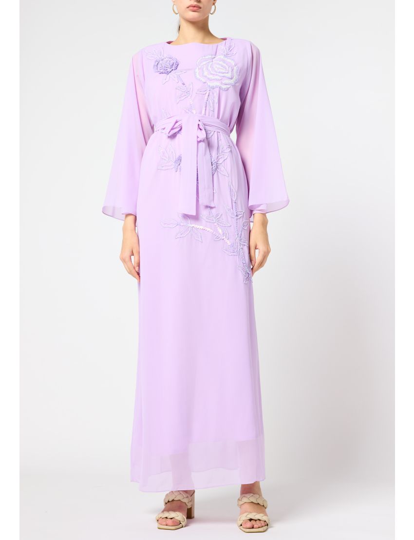 Delicate Blossom Embroidered Dress