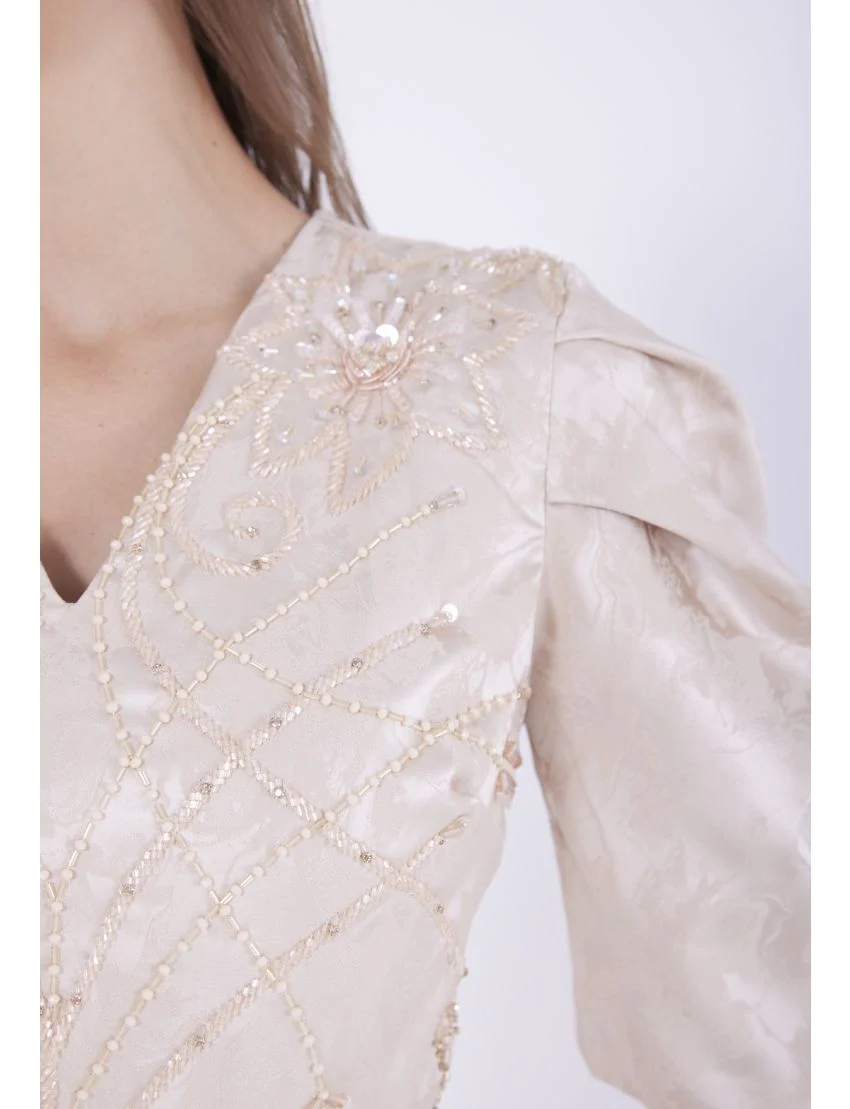 Radiant Beaded Embellished Gown