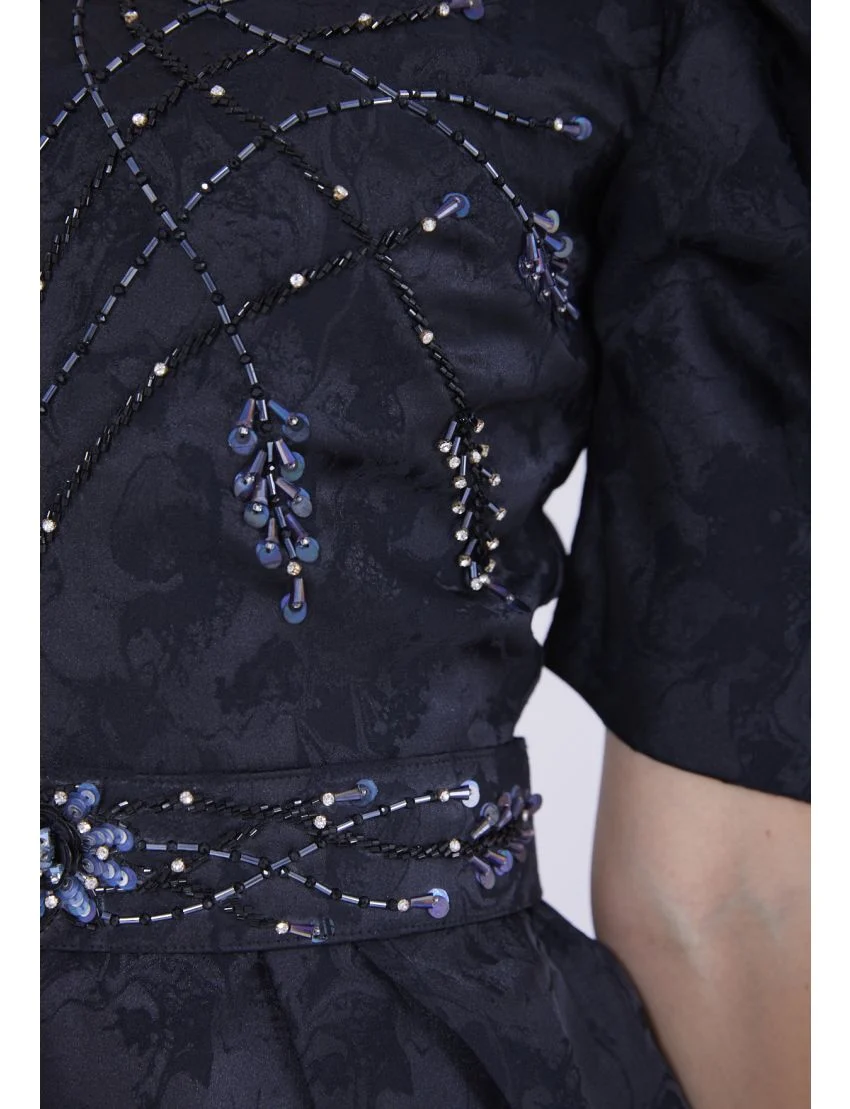 Radiant Beaded Embellished Gown