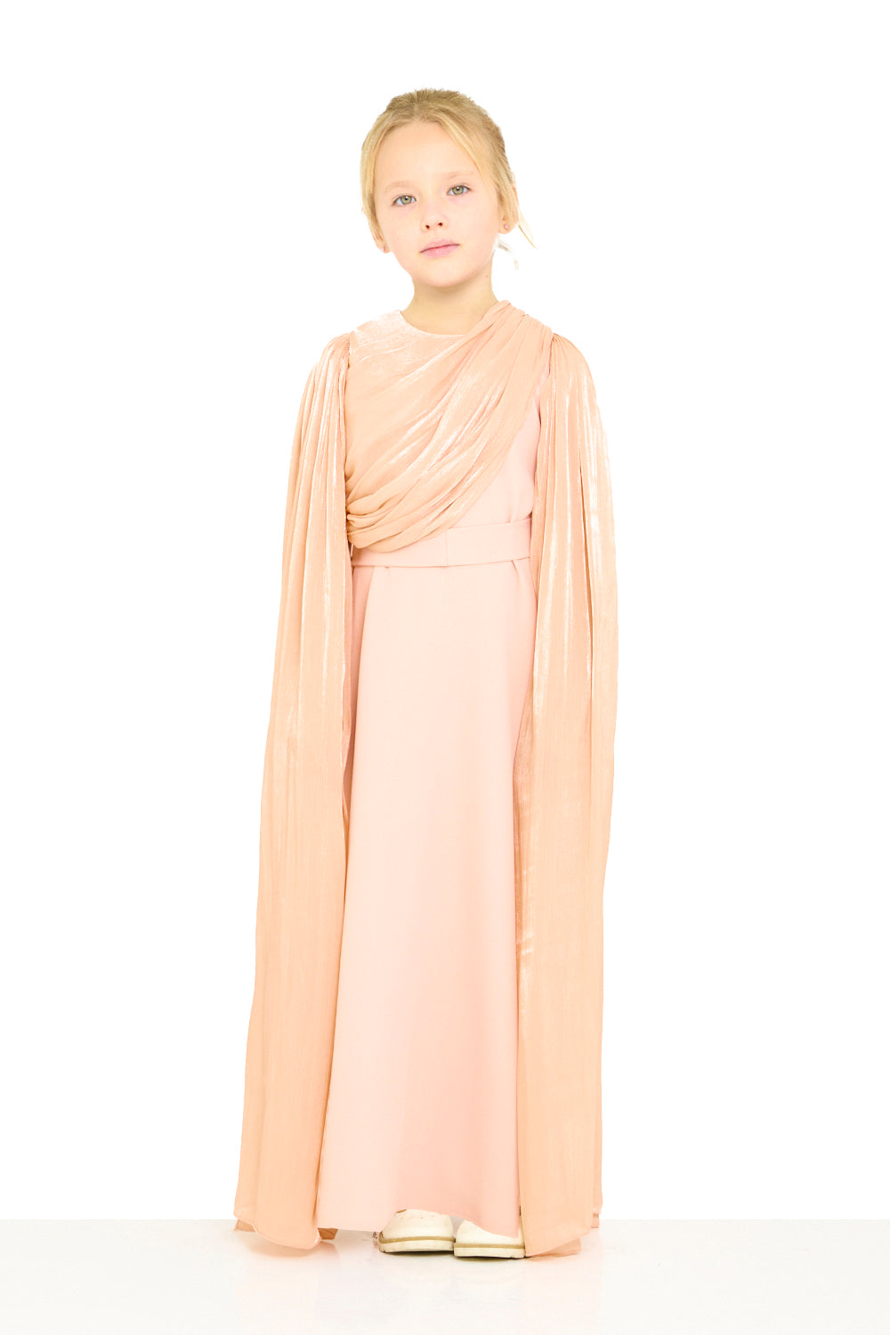 Draped Cape Sleeve Dress