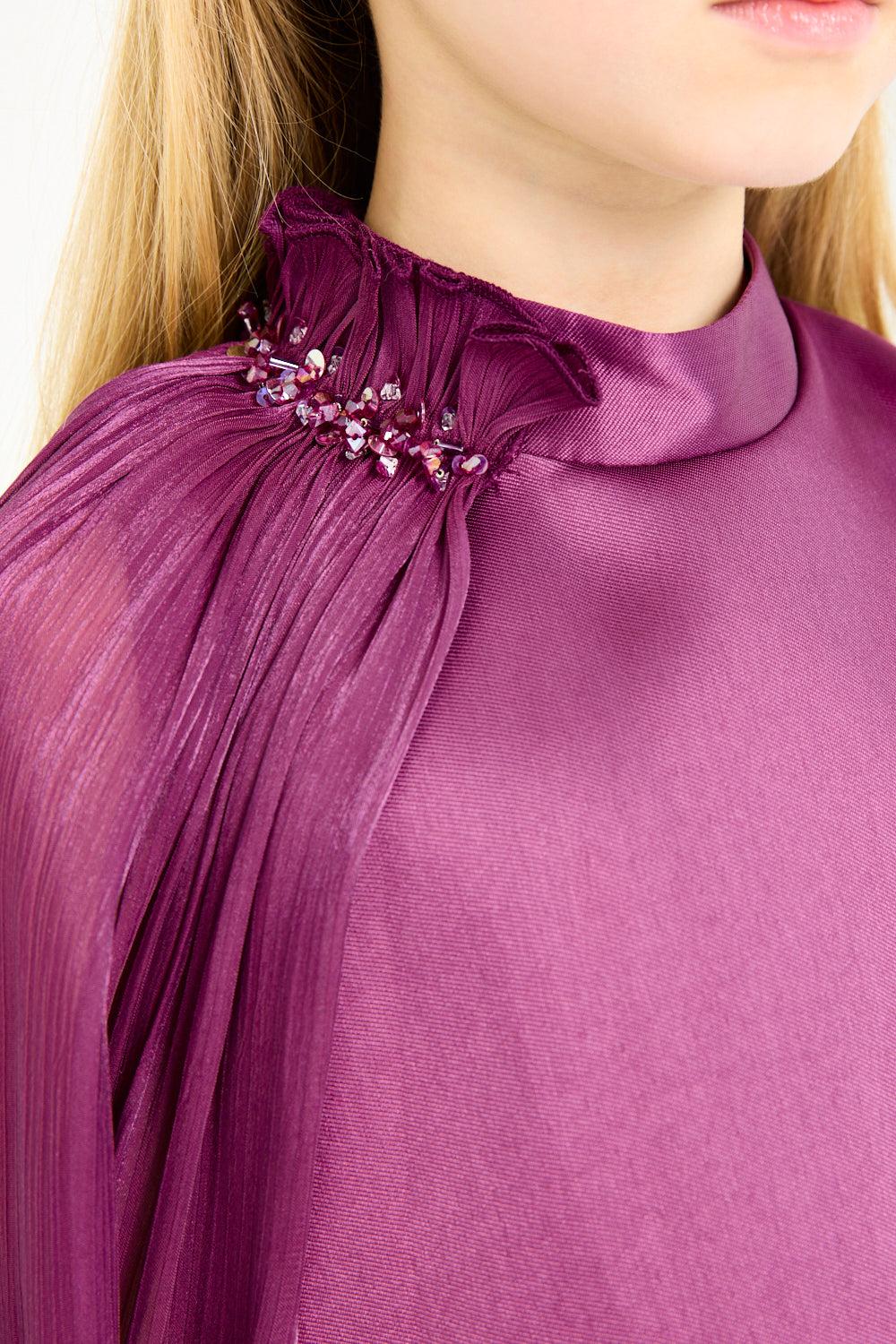 Cape Drape Column Dress