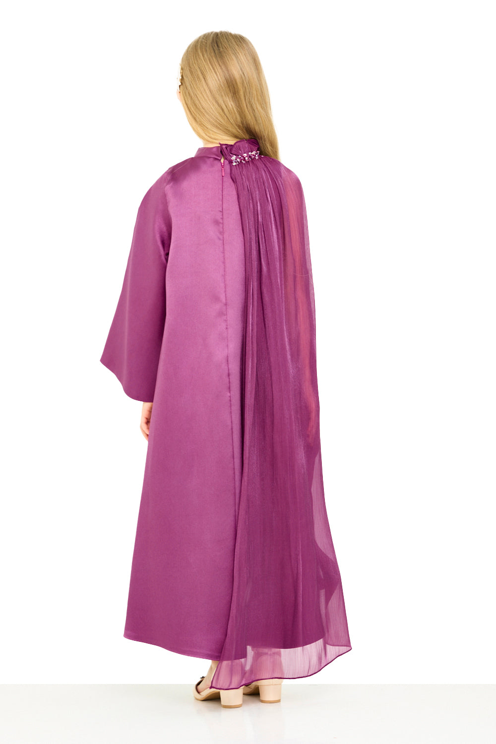 Cape Drape Column Dress