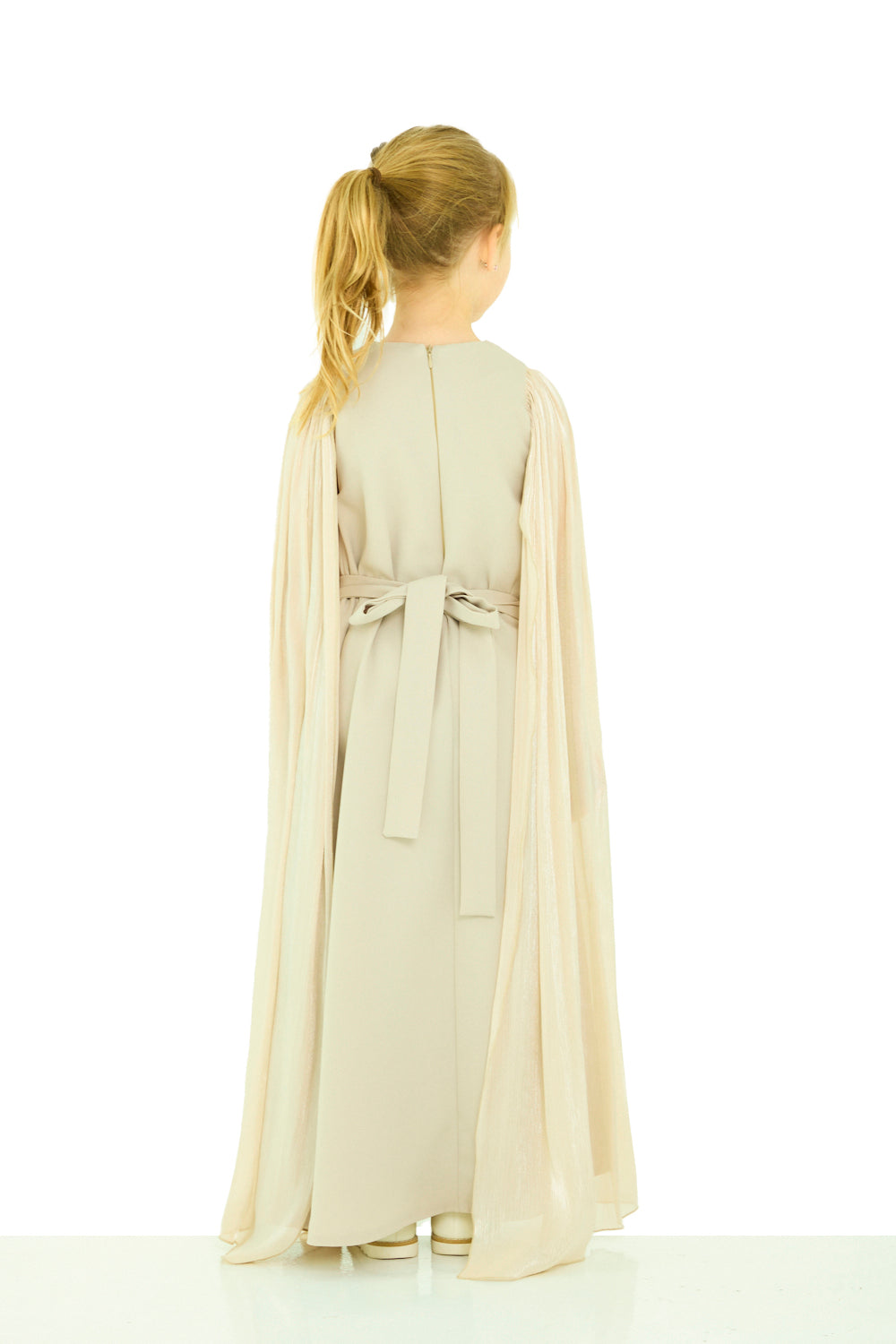 Draped Cape Sleeve Dress