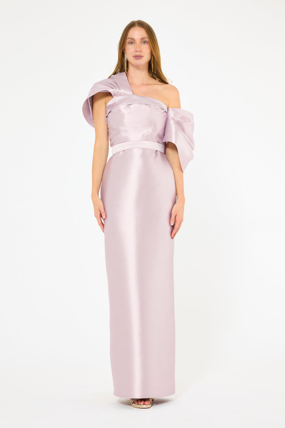 Sculpted One-Shoulder Gown
