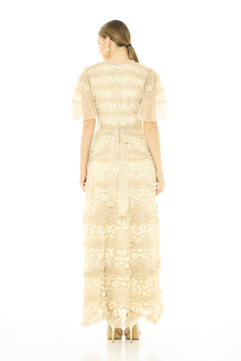 Embellished Lace Sequin Dress