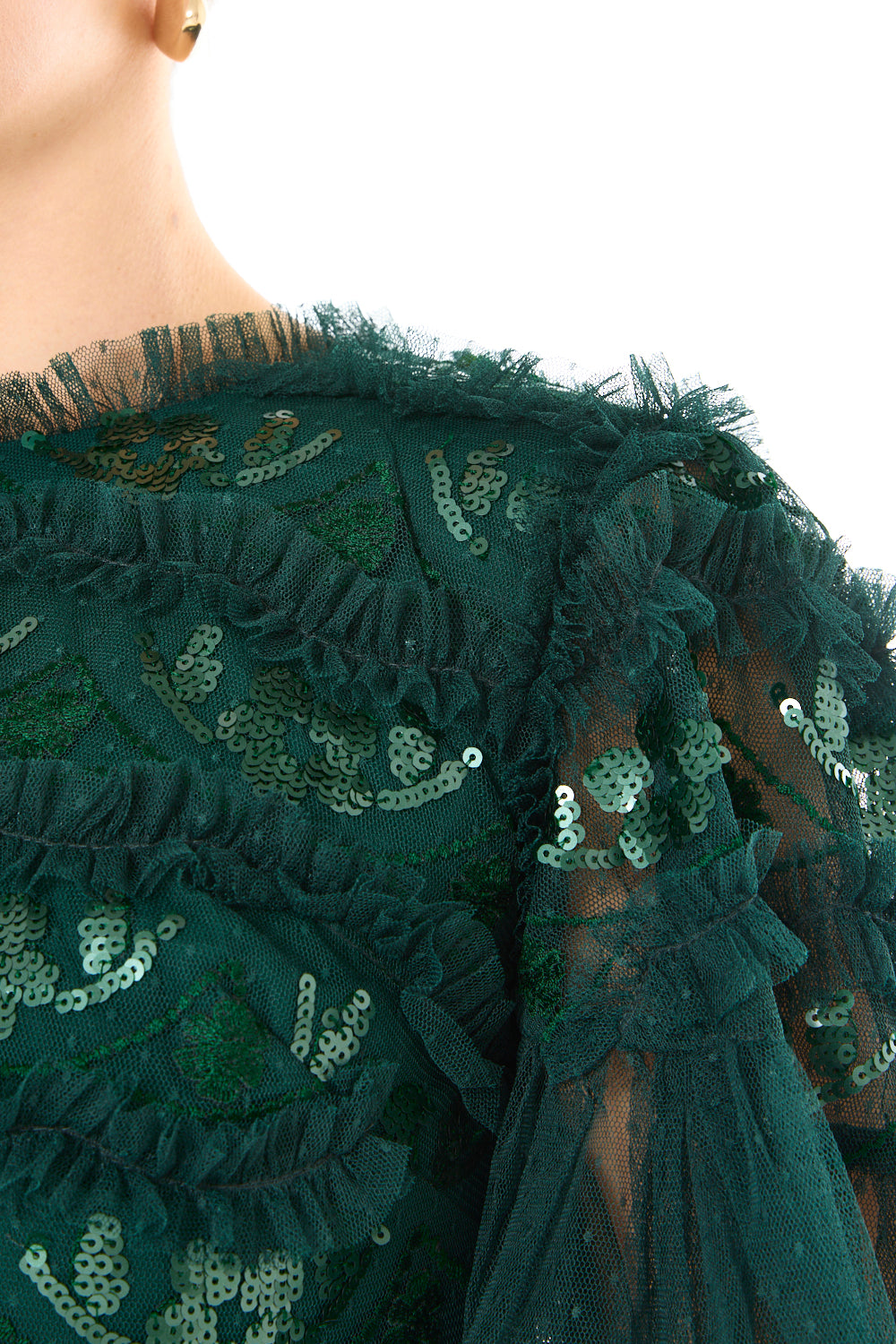 Embellished Lace Sequin Dress