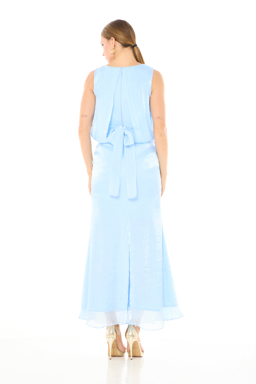 Embellished Floral Panel Evening Gown