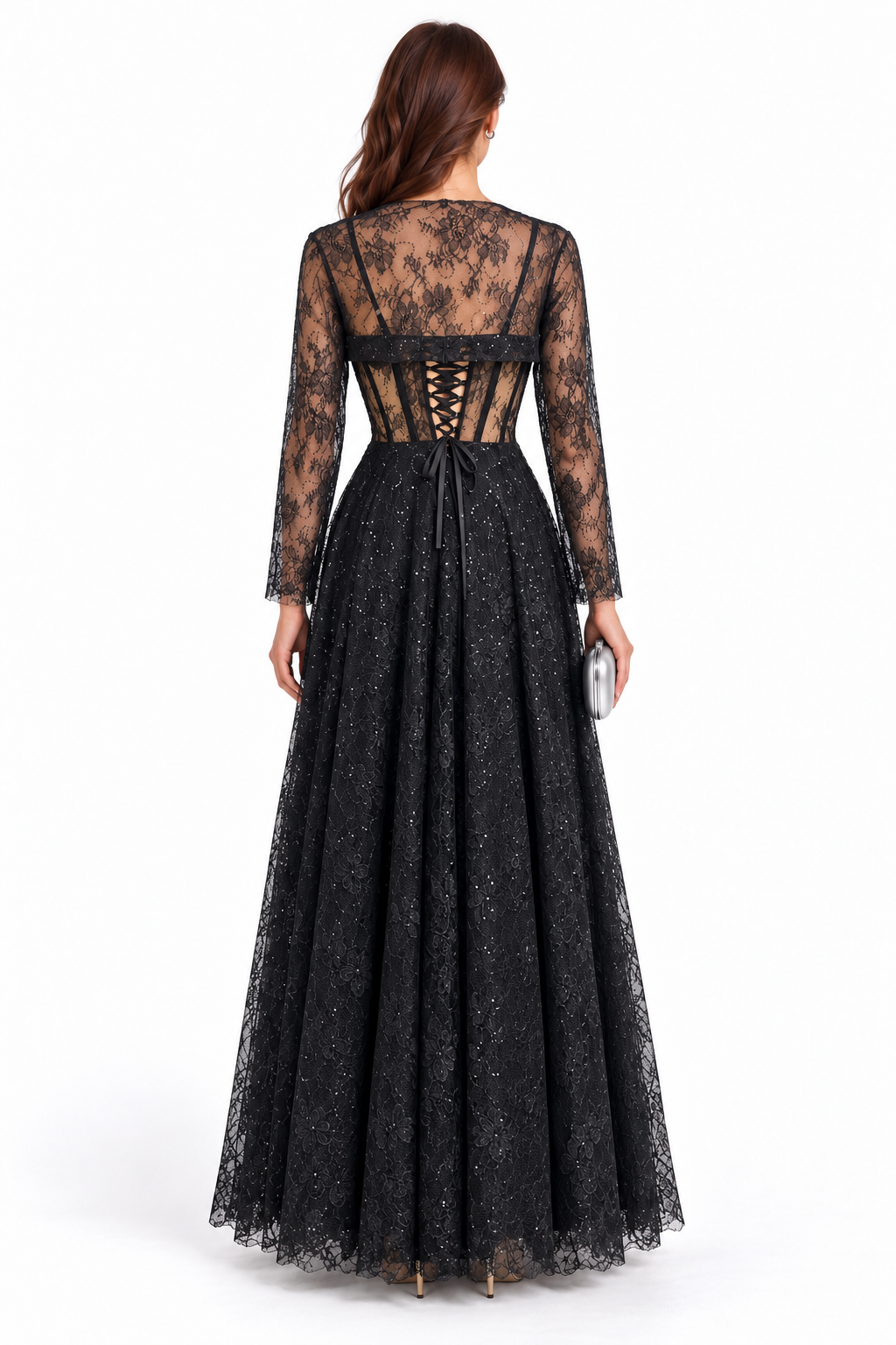 "Amara" Lace Corset Detachable Top Gown