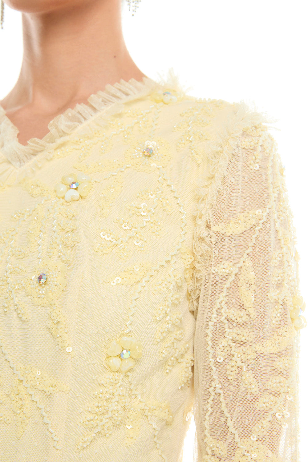 Illusion Neck Embellished Gown