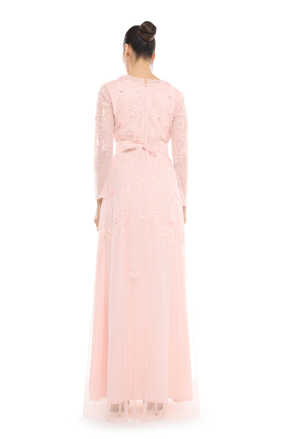 Illusion Neck Embellished Gown