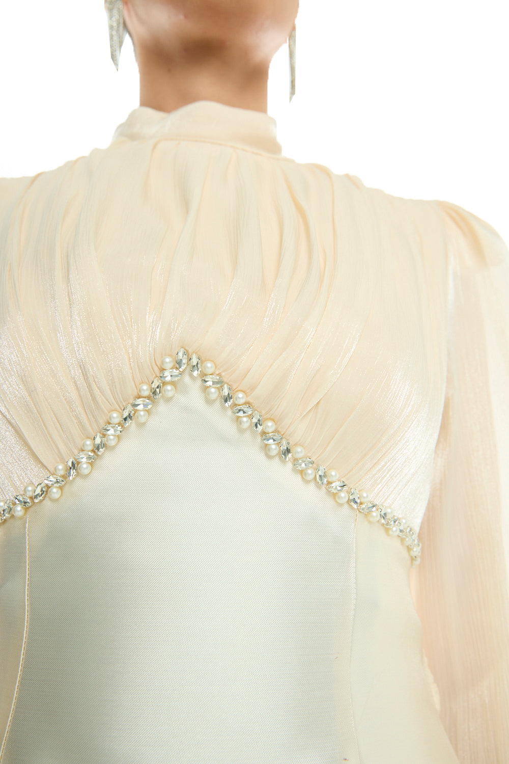 Beaded Empire Waist Gown