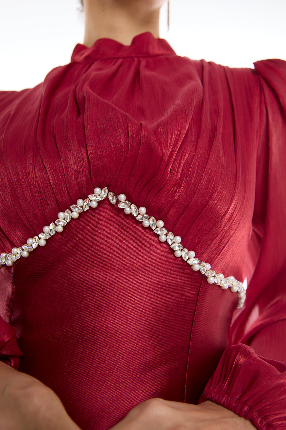 Beaded Empire Waist Gown