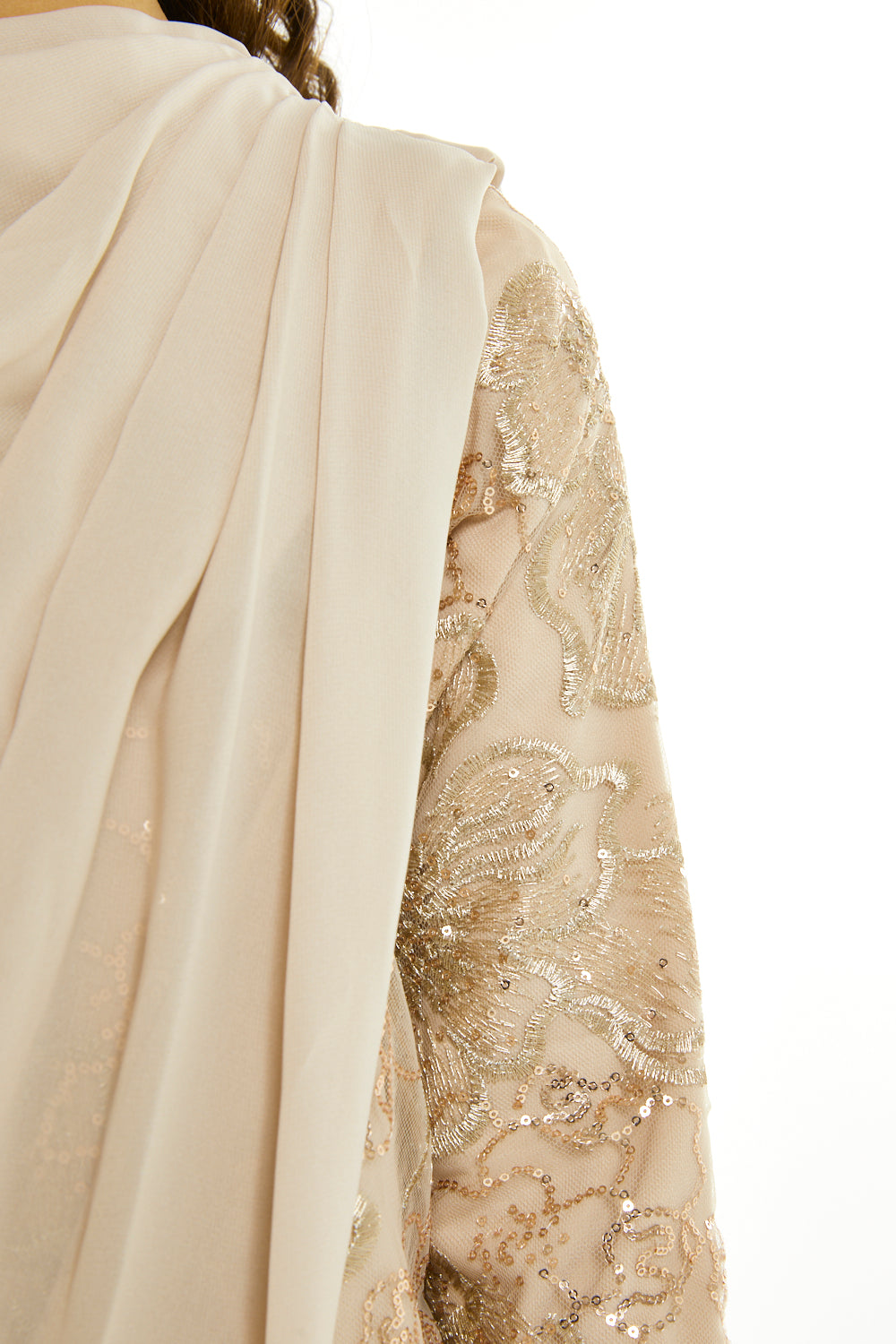Embroidered Bloom Cape Dress