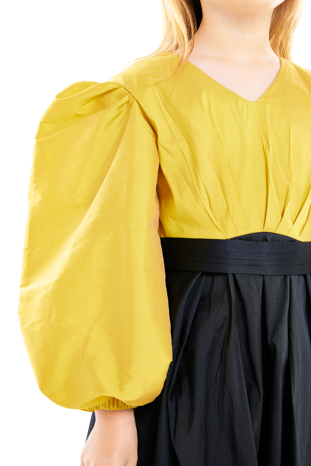 Duchess Sleeve Colorblock Gown