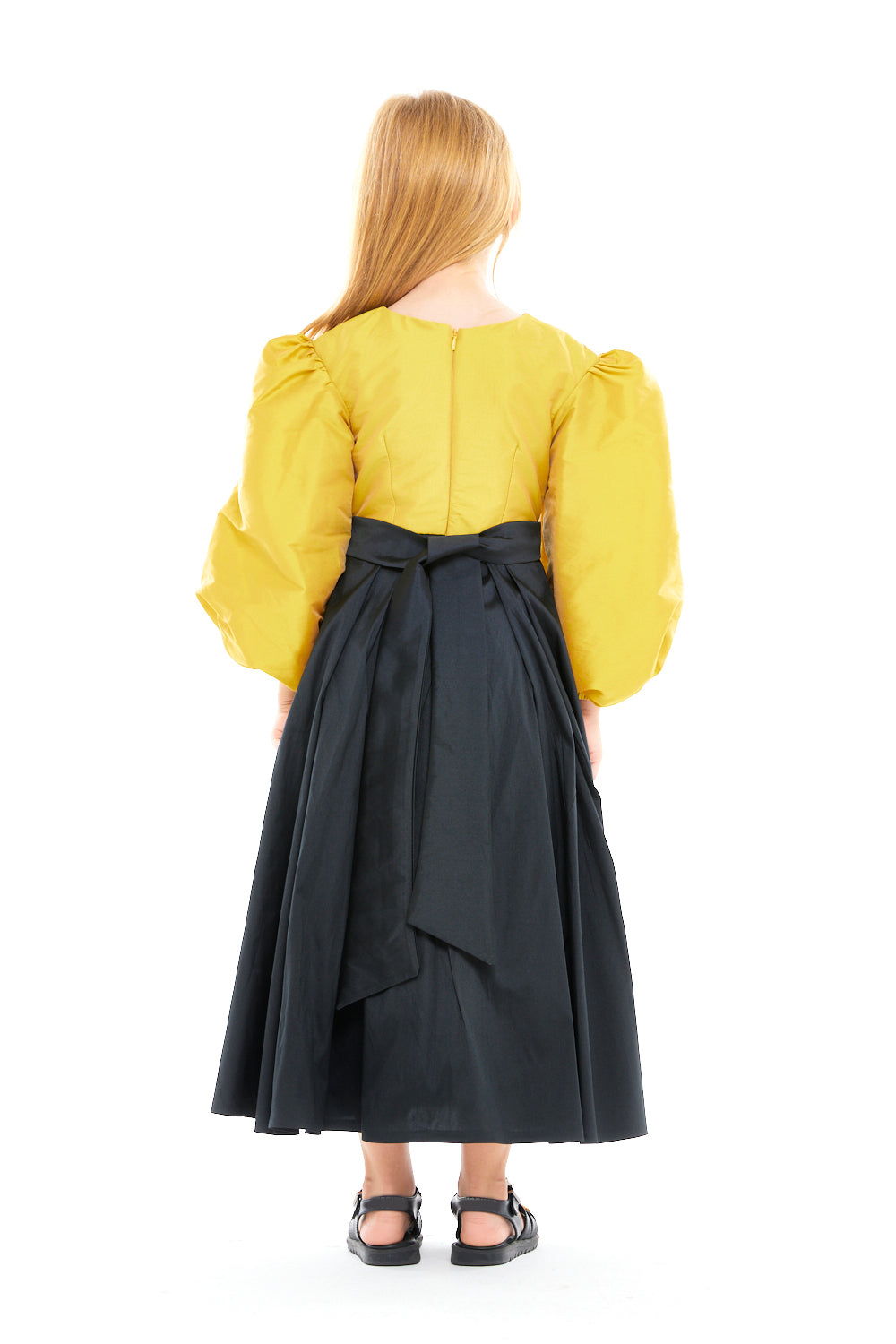 Duchess Sleeve Colorblock Gown
