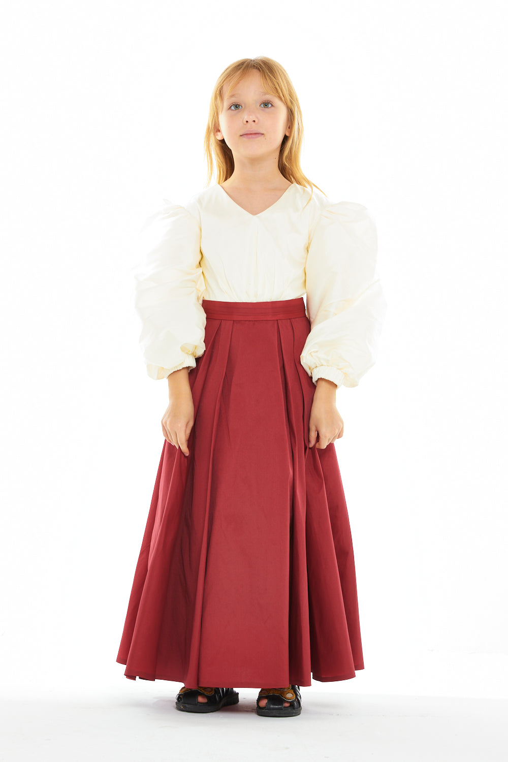 Duchess Sleeve Colorblock Gown